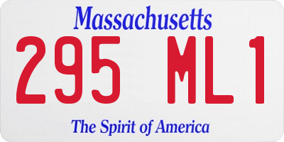 MA license plate 295ML1