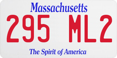 MA license plate 295ML2