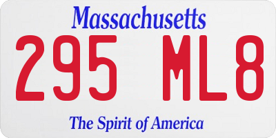 MA license plate 295ML8