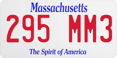 MA license plate 295MM3