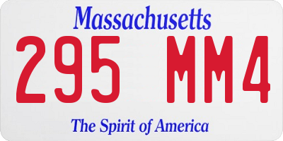 MA license plate 295MM4