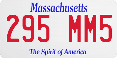 MA license plate 295MM5