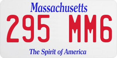MA license plate 295MM6