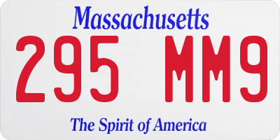 MA license plate 295MM9