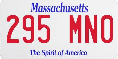 MA license plate 295MN0