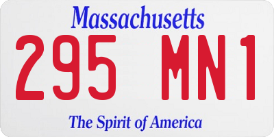 MA license plate 295MN1