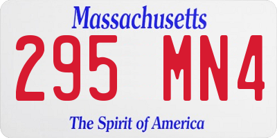 MA license plate 295MN4
