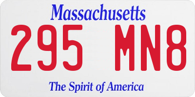 MA license plate 295MN8