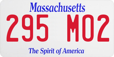 MA license plate 295MO2