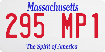 MA license plate 295MP1