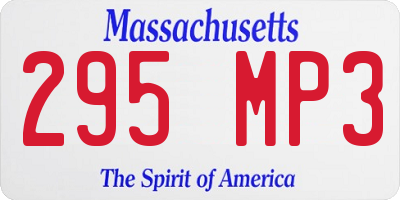 MA license plate 295MP3