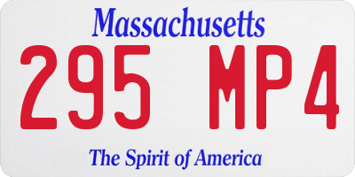 MA license plate 295MP4