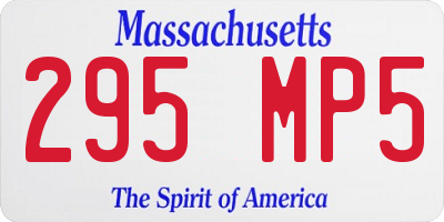 MA license plate 295MP5