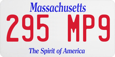 MA license plate 295MP9