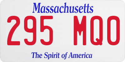 MA license plate 295MQ0