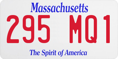 MA license plate 295MQ1