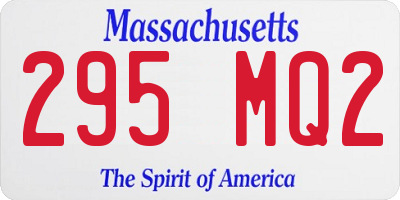 MA license plate 295MQ2