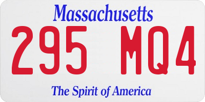 MA license plate 295MQ4
