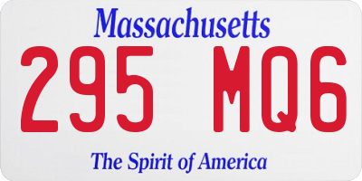MA license plate 295MQ6