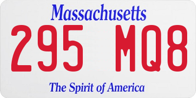 MA license plate 295MQ8