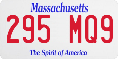 MA license plate 295MQ9
