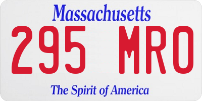 MA license plate 295MR0