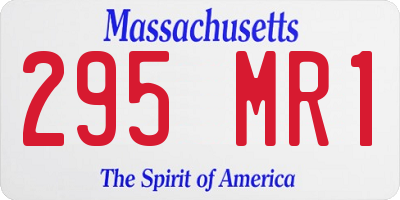 MA license plate 295MR1