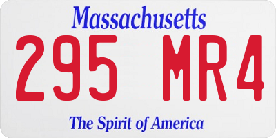 MA license plate 295MR4