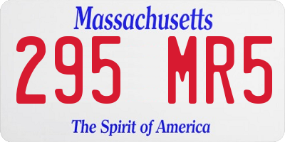 MA license plate 295MR5