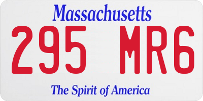 MA license plate 295MR6