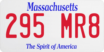 MA license plate 295MR8