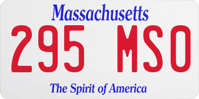 MA license plate 295MS0