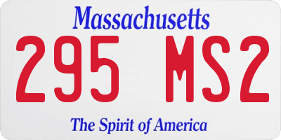 MA license plate 295MS2