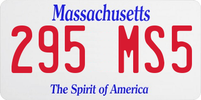 MA license plate 295MS5
