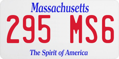 MA license plate 295MS6