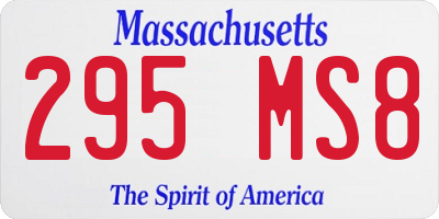 MA license plate 295MS8