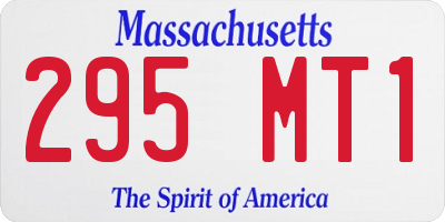 MA license plate 295MT1