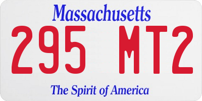 MA license plate 295MT2