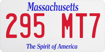 MA license plate 295MT7