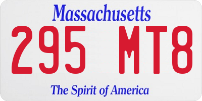 MA license plate 295MT8