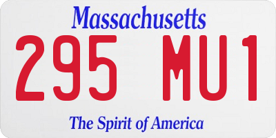 MA license plate 295MU1