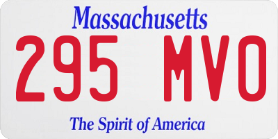 MA license plate 295MV0