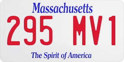 MA license plate 295MV1