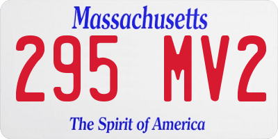 MA license plate 295MV2