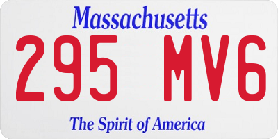 MA license plate 295MV6