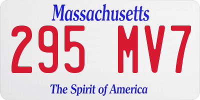 MA license plate 295MV7