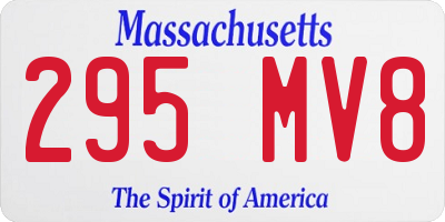 MA license plate 295MV8