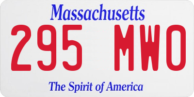 MA license plate 295MW0