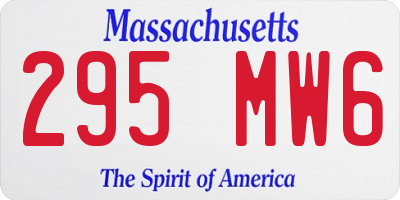 MA license plate 295MW6