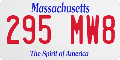 MA license plate 295MW8